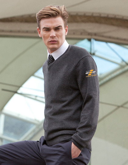 HENBURY Herren V-Pullover  W720  medlog