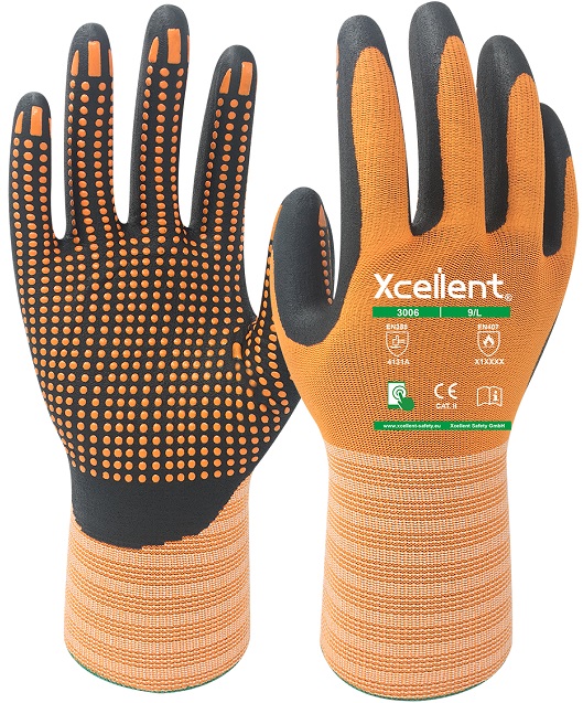 XCellent® TITANGRIP-PLUS Premium Montagehandschuh beschichtet mit Noppen 3006