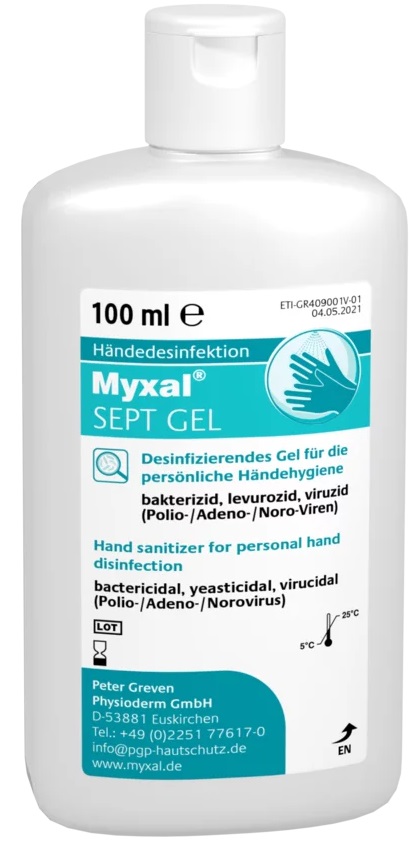 MYXAL® SEPT GEL Händedesinfektion 100 ml Flasche 